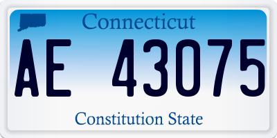 CT license plate AE43075