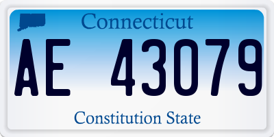 CT license plate AE43079