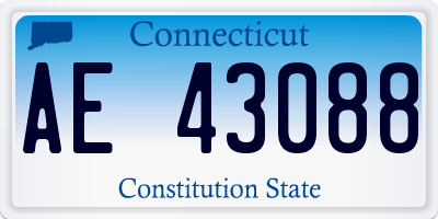 CT license plate AE43088