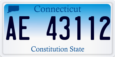 CT license plate AE43112