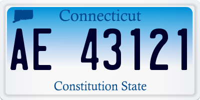 CT license plate AE43121