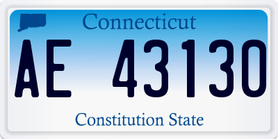 CT license plate AE43130