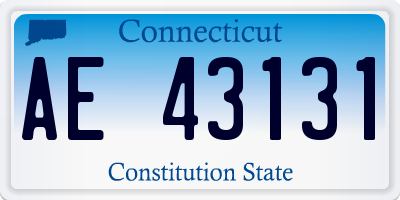CT license plate AE43131