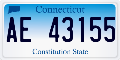 CT license plate AE43155