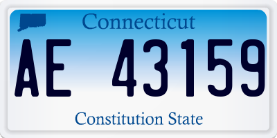 CT license plate AE43159