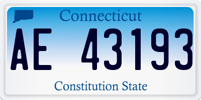 CT license plate AE43193