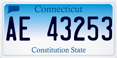 CT license plate AE43253