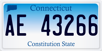 CT license plate AE43266