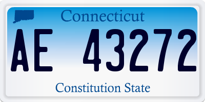 CT license plate AE43272