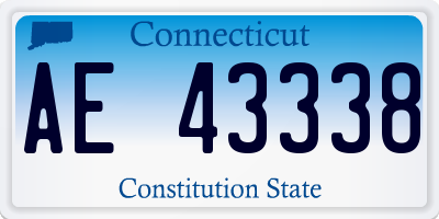 CT license plate AE43338