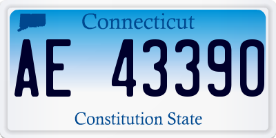 CT license plate AE43390
