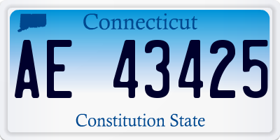 CT license plate AE43425
