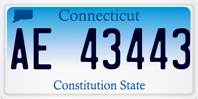 CT license plate AE43443