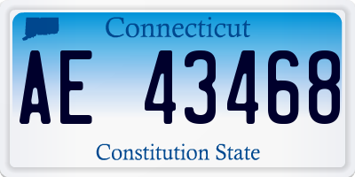 CT license plate AE43468