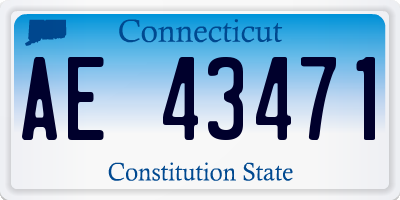 CT license plate AE43471