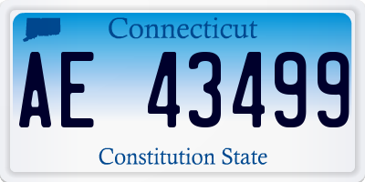 CT license plate AE43499