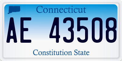 CT license plate AE43508