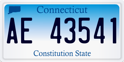CT license plate AE43541