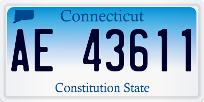 CT license plate AE43611