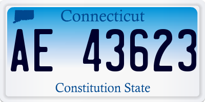 CT license plate AE43623