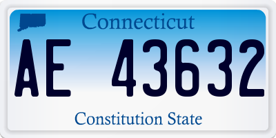 CT license plate AE43632