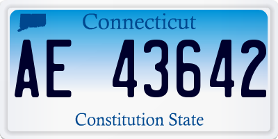 CT license plate AE43642