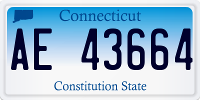 CT license plate AE43664