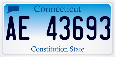 CT license plate AE43693
