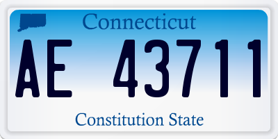 CT license plate AE43711