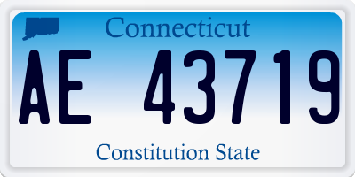 CT license plate AE43719
