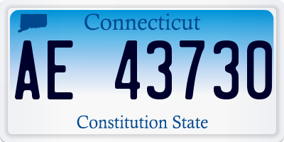CT license plate AE43730