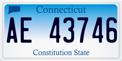 CT license plate AE43746