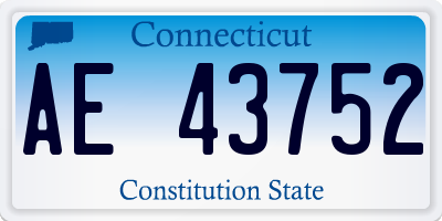 CT license plate AE43752