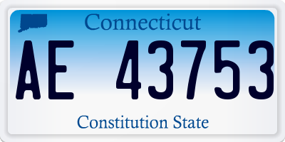 CT license plate AE43753