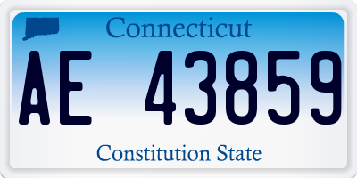 CT license plate AE43859