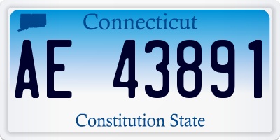 CT license plate AE43891