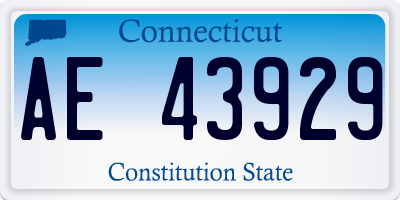 CT license plate AE43929