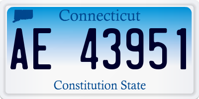 CT license plate AE43951