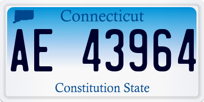 CT license plate AE43964