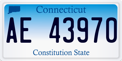 CT license plate AE43970