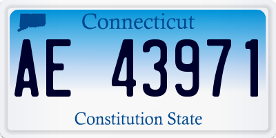 CT license plate AE43971