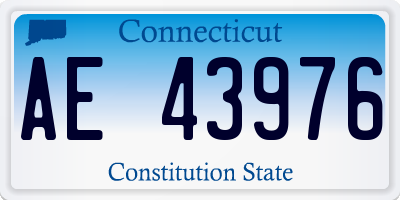 CT license plate AE43976