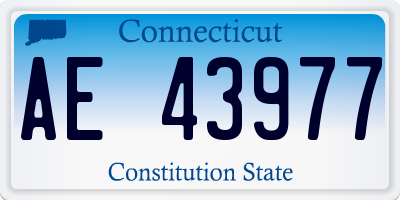 CT license plate AE43977