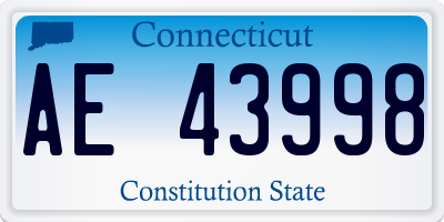 CT license plate AE43998