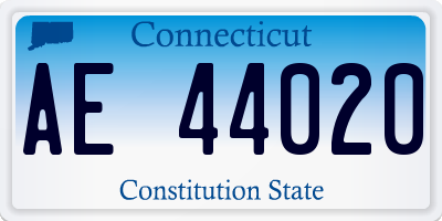 CT license plate AE44020