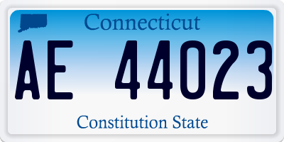 CT license plate AE44023