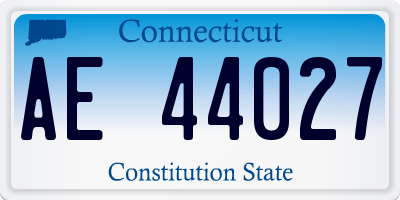 CT license plate AE44027