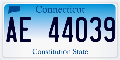 CT license plate AE44039