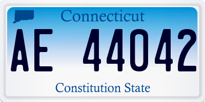CT license plate AE44042