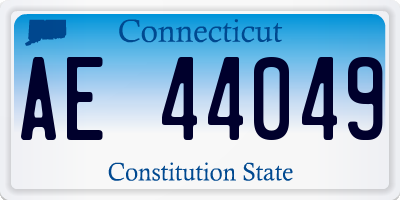 CT license plate AE44049